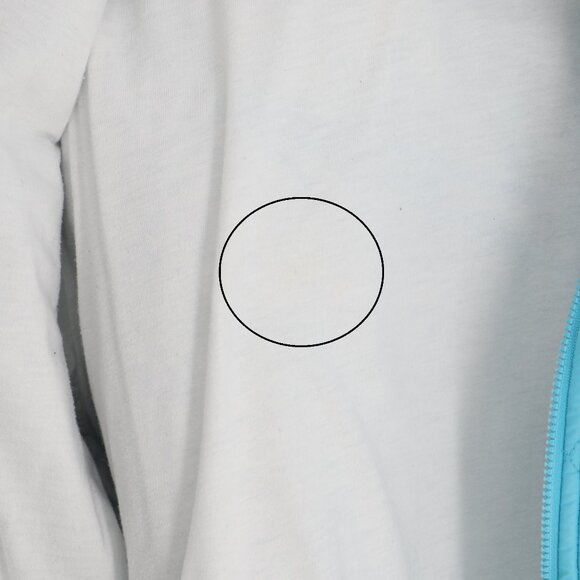 VINTAGE Y2K NIKE Quilted Zip-Up Bomber Jacket Aqua Blue Size L - Picture 12 of 13